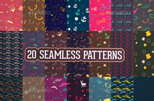 Hipster Box Seamless Patterns