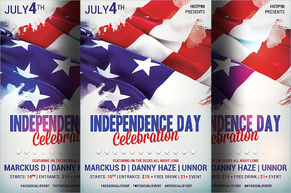 Unique Independence Day Flyer Template 