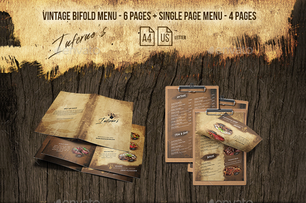 Infernos Vintage Menu Bundle