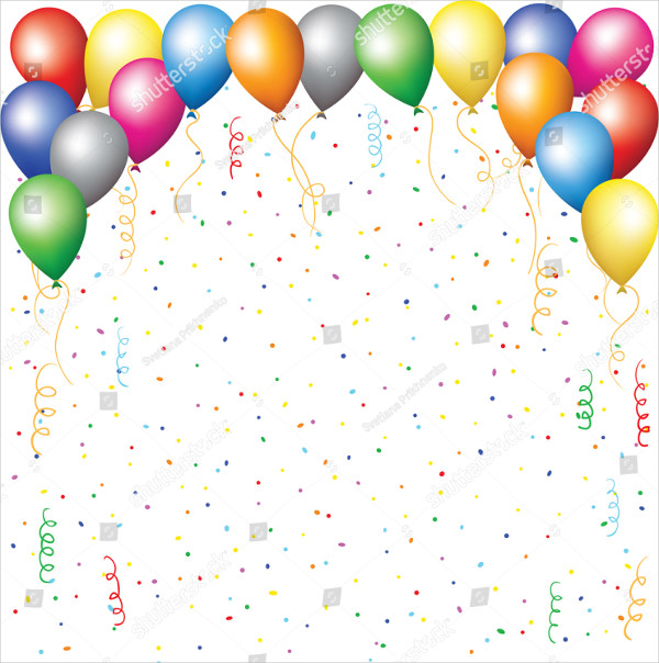 Happy Birthday Background With Balloons