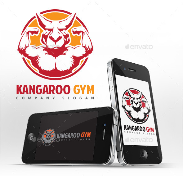 Kangaroo Fitness Logo Template