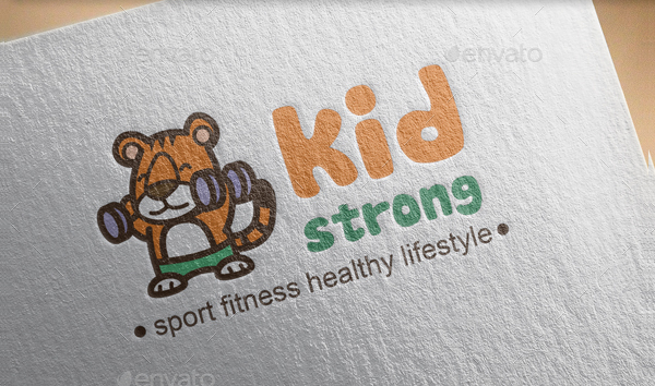 Kids Fitness Life Style Logo Template