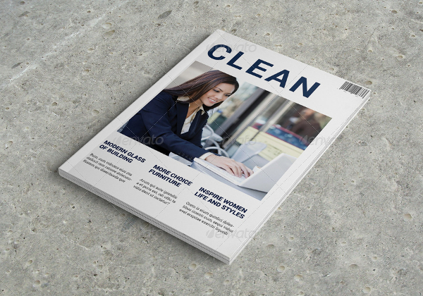 Letter Clean Magazine Template
