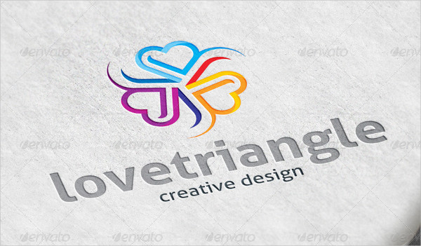 Love Triangle Studio Logo Template