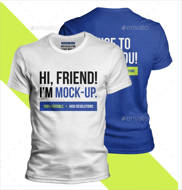 Fully Editable Male T-Shirt Mock-Ups