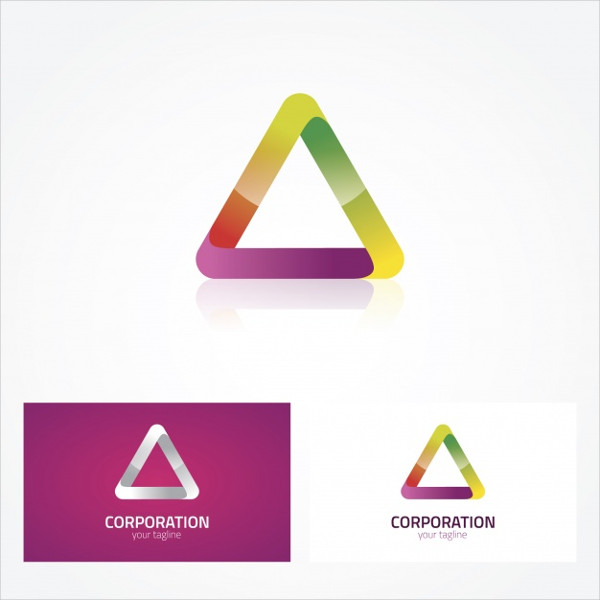 Triangular Logo Design Free Vector