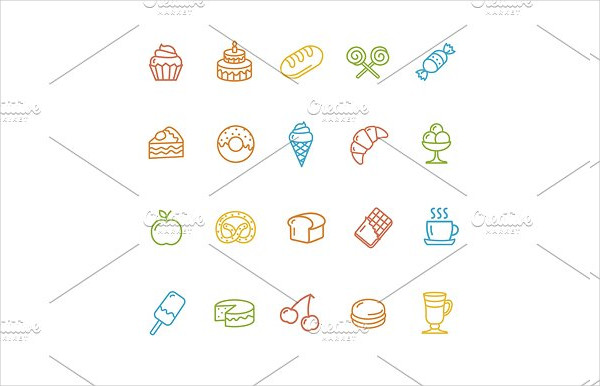 Meal Pastry Icons