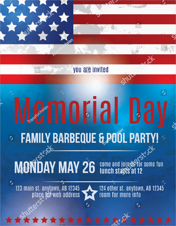 Memorial Day Barbeque Flyer Design