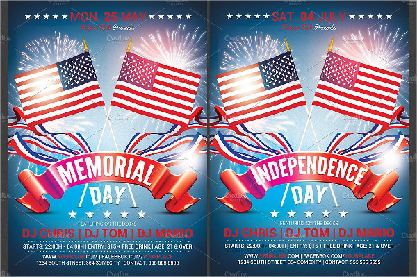Modern Memorial Independence Day Flyer
