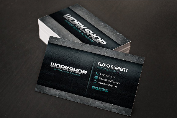 Metal Workshop Business Card Template