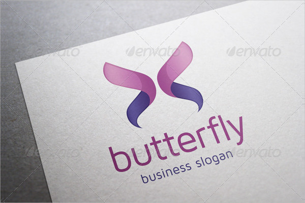 Butterfly Resort Logo Template