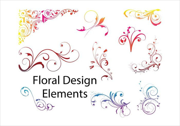 Free Download Flower Design Elements