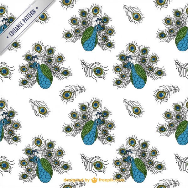 Peacock Pattern Free Vector