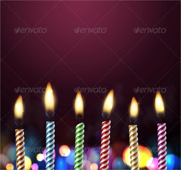 Birthday Background With Candles