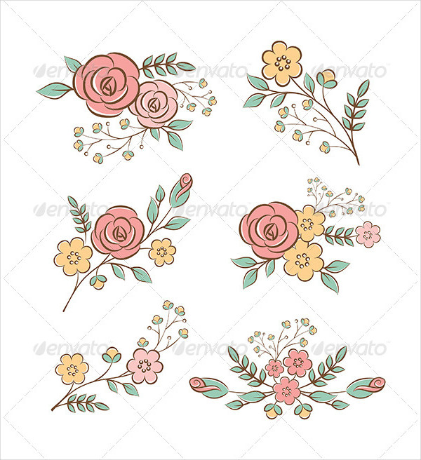 Editable Design Elements Of Floral