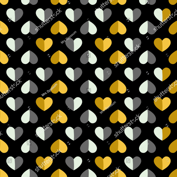 Pattern With Hearts Vector