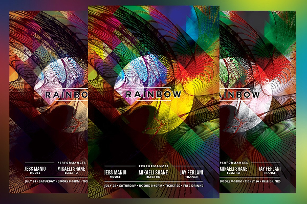 Perfect Rainbow Flyer Template