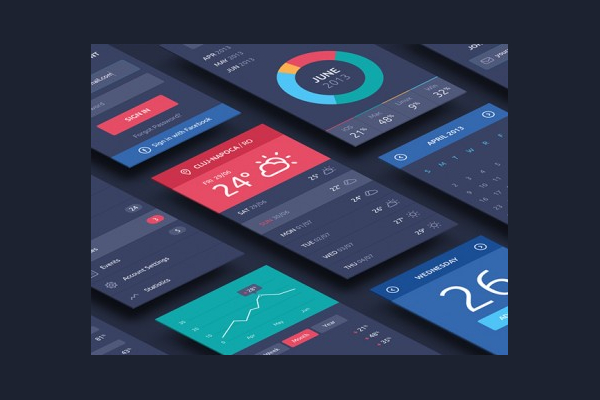 Perspective App Screens Mock-Up Free Psd