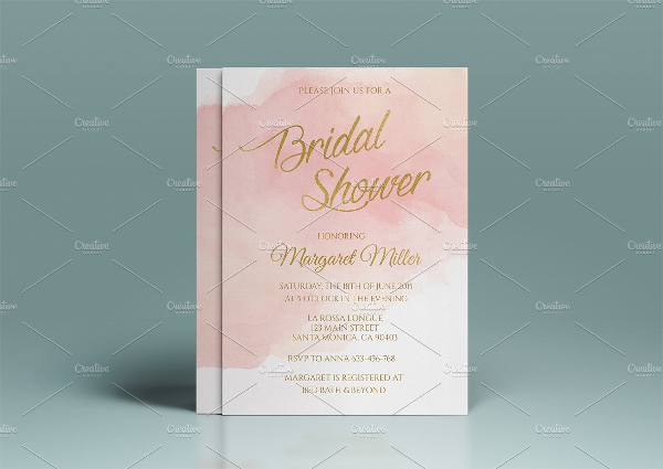 Pink Watercolor Bridal Shower Template