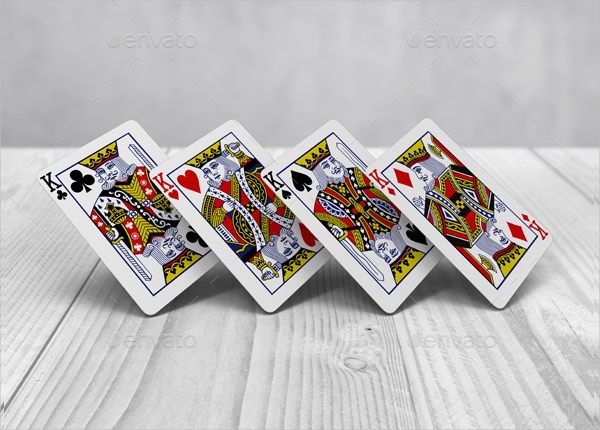 Modern Playing Card Design Mock-up