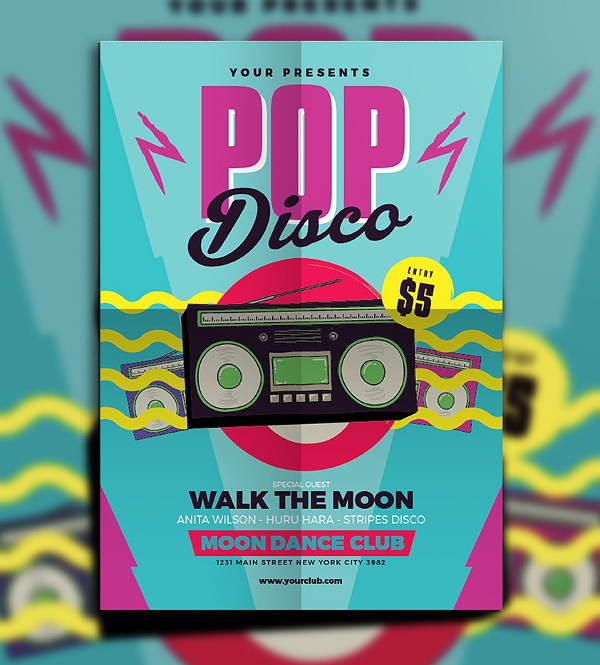 Pop Disco Flyer Template