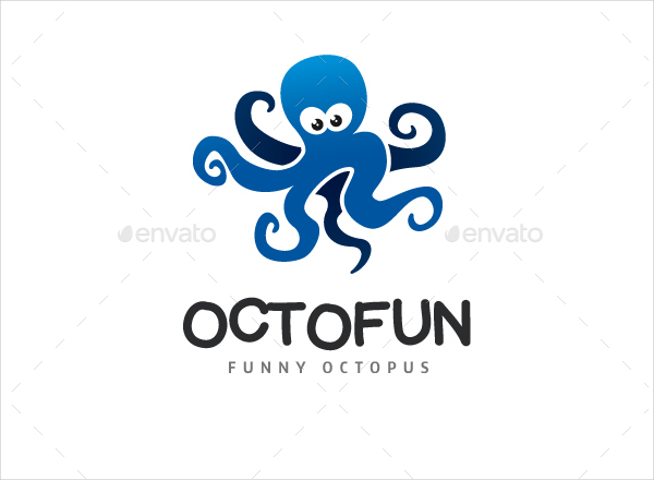 Printable Octopus Fun Logo Design