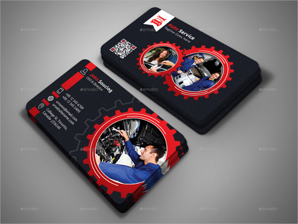 Professional Auto Service Business Card Template