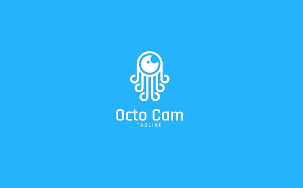 Professional Octopus Camera Logo Template