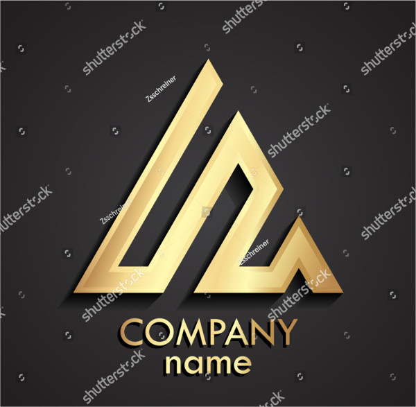 3D Triangle Logo Template