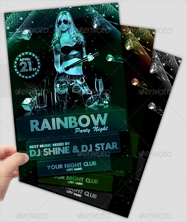 Rainbow Party Event Flyer Template