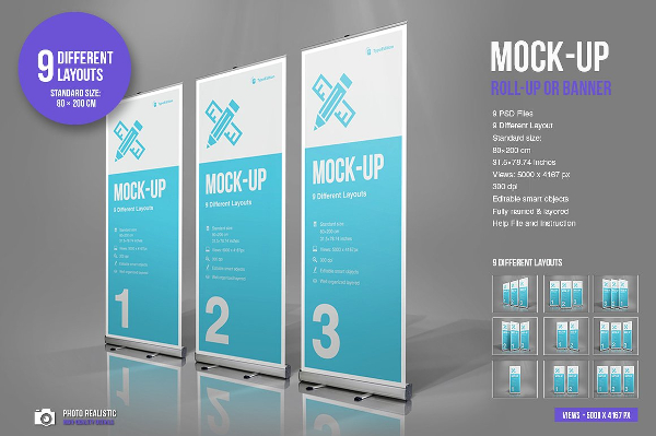Download 21+ Roll Up Mockups - Free & Premium PSD, AI, Vector, EPS ...