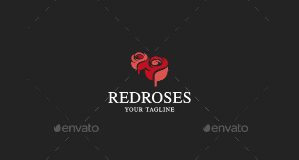 Red Roses Logo Template