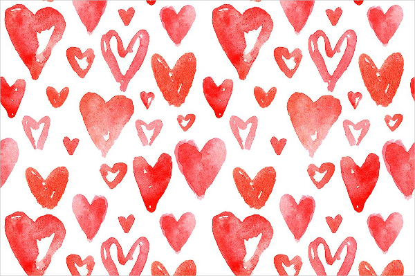Red Hearts Seamless Pattern