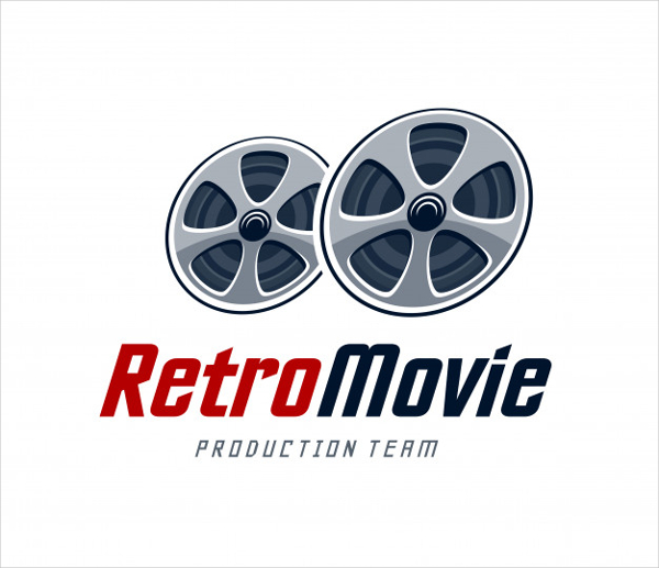 Retro Movie Logo Free Vector
