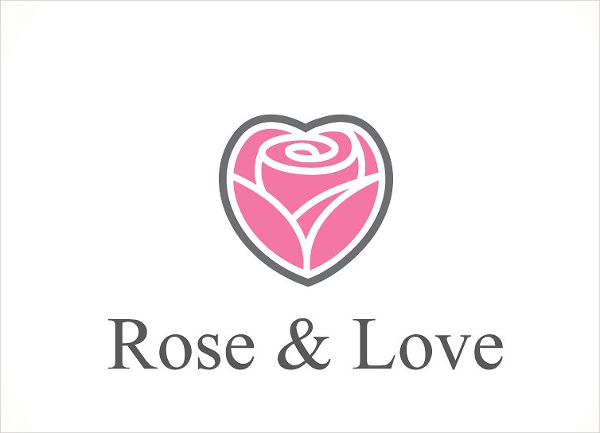 Rose And Love Logo Template