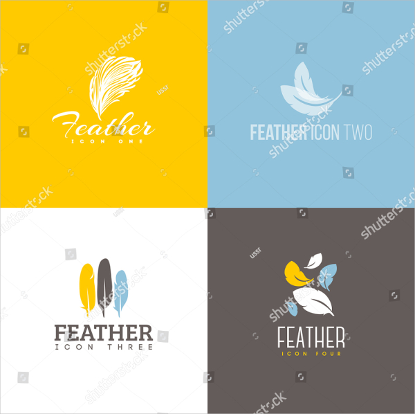 Set Of Feather Logos