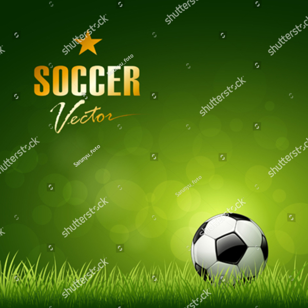 Soccer Design Background With Grass