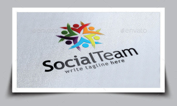 SocialTeam Work Logo Template