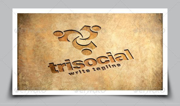 Social Triangle Logo Template