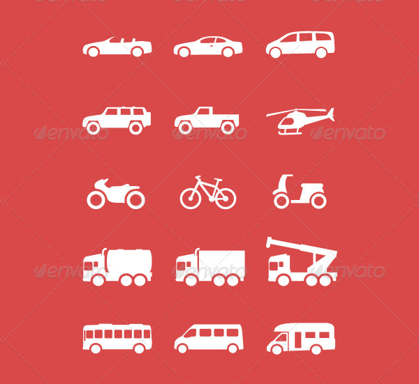 Transport Icons Premium Vector Iconset