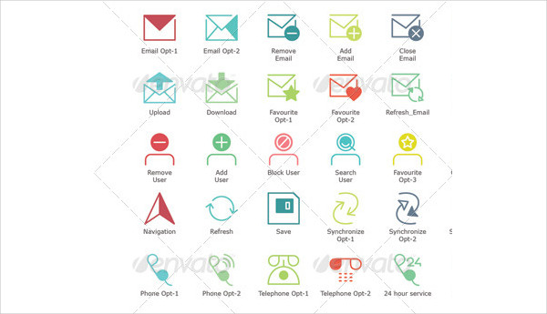 Web Icons with 108 Unique Vector Icons