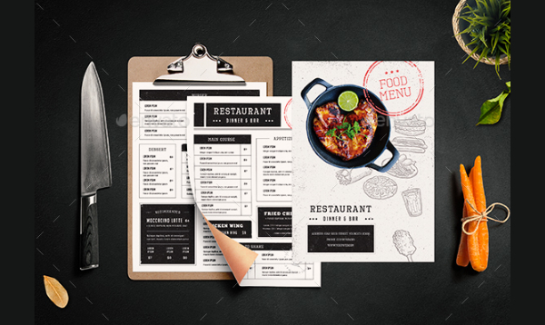 Vintage Burger Menu Template