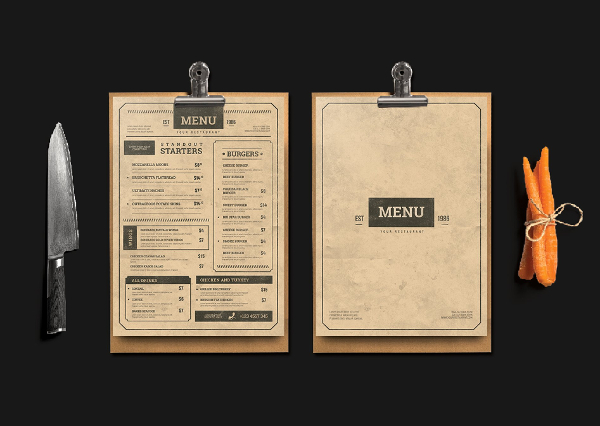 Vintage Rustic Menu Template