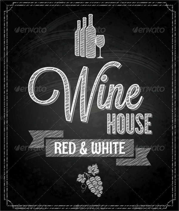 Chalkboard Wine House Design Backgrounds