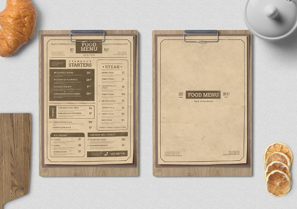 Wine Vintage menu Template