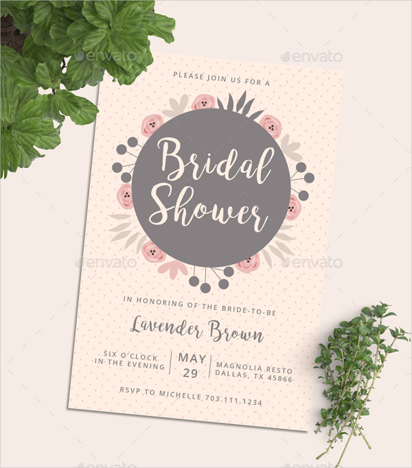 Wreath Bridal Party Invitation Template