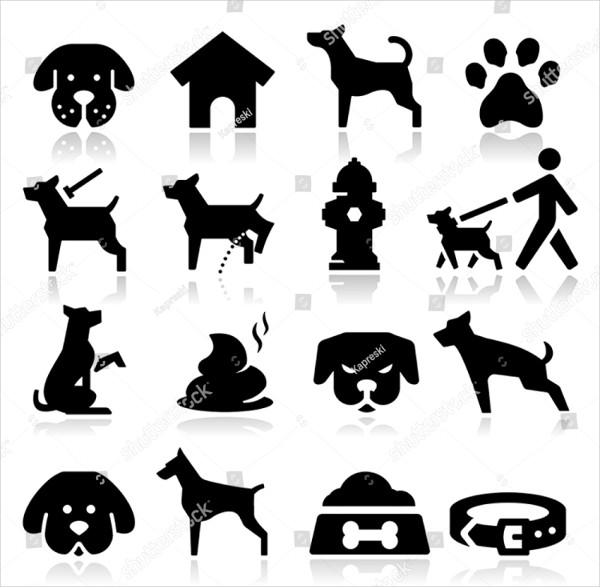 Animal Food Bowl Dog Icon Template