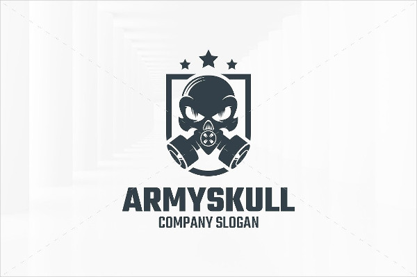 Army Skull Logo Template