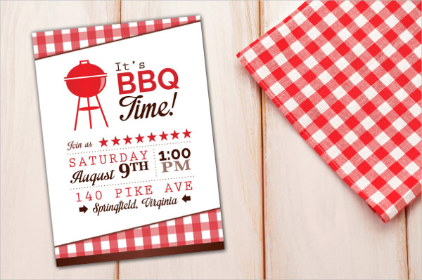 BBQ Barbeque Time Invitation Template