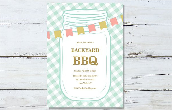 BBQ Baby Shower Invitations Template